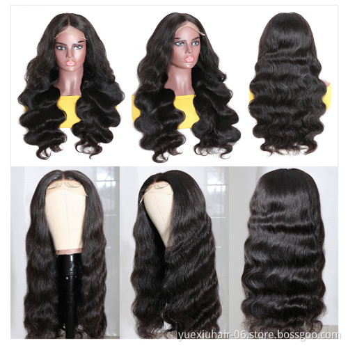 Wholesale Virgin Brazilian Body Wave Pre Plucked Swiss Transparent Lace Human Hair 13x4 Lace Frontal Wig